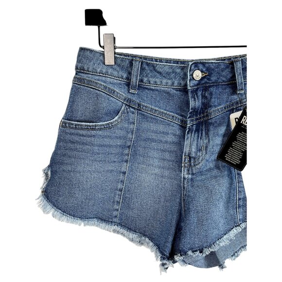 Rewash Shorts Womens 9 Blue Jean Denim Cut Offs High Rise Summer Casual Stretch - Picture 2 of 13